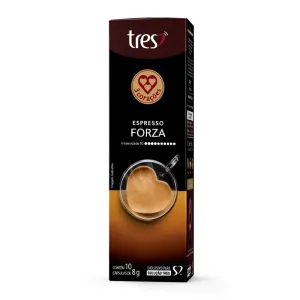CAFE EM CAPSULA TRES CORACOES ESPRESSO FORZA 80G