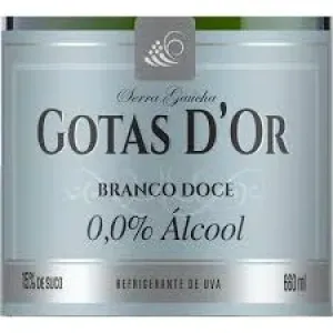 REFRIGERANTE DE UVA S/ALCOOL GOTAS GARIBALDI BRANCO 660ML