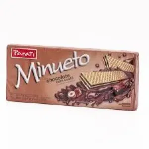 WAFER PARATI MINUETO CHOCOLATE E AVELA 81GR