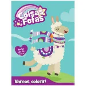 LIVRO VAMOS COLORIR COISAS FOFAS C/GIZ DE CERA