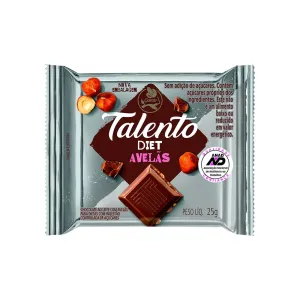 CHOCOLATE TALENTO DIET AVELAS 25GR