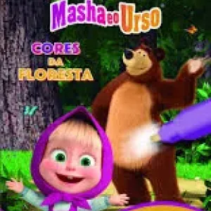LIVRO MASHA E O URSO CORES DA FLORESTA C/CANETA MAGICA
