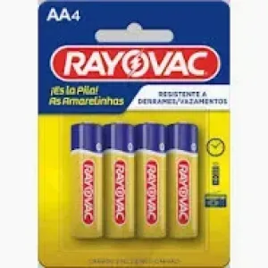 PILHA RAYOVAC AA4 C/4