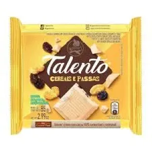 CHOCOLATE TALENTO CEREAIS E PASSAS 85GR