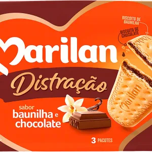 BISCOITO MARILAN DISTRACAO BAUNILHA E CHOCOLATE 280GR