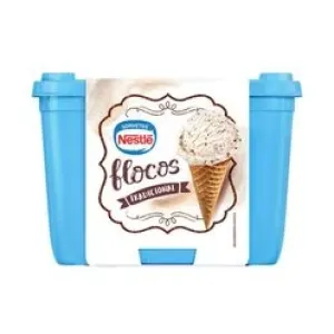 SORVETE NESTLE FLOCOS TRADICIONAL SABOR BAUNILHA 1,5L