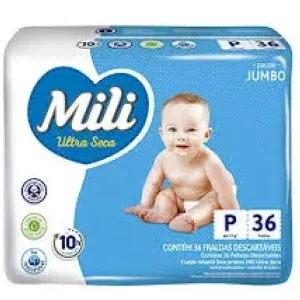 FRALDA MILI ULTRA SECA JUMBO P C/36