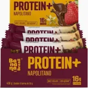 BARRA DE CEREAL BANANA BRASIL PROTEIN COOKIES E CREAM 50G