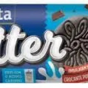 BISCOITO RECHEADO RENATA TWITTER CHOCOLATE C/ RECHEIO DE BAUNILHA 112GR