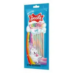 BALA DOCILE CANUDINHO UNICORNIO MORANGO 70GR