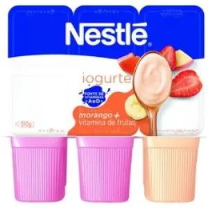 IOGURTE NESTLE MORANGO + VITAMINA DE FRUTAS 510GR