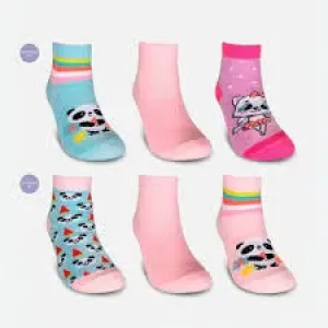 KIT MEIA HOAHI CANO CURTO FEMININA SORTIDO 23/27 C/3