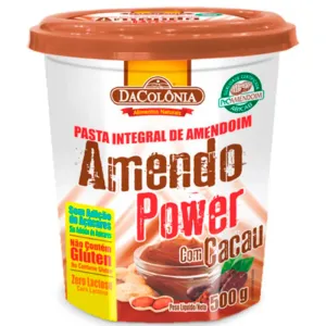 PASTA DE AMENDOIM DACOLONIA AMENDOPOWER C/CACAU 500GR