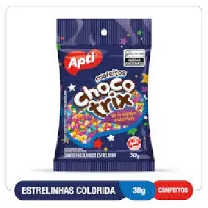 CONFEITOS APTI CHOCO TRIX ESTRELINHA COLORIDA 30GR