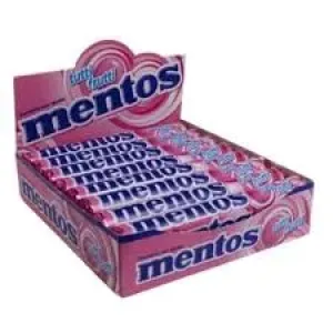 BALA MASTIGAVEIS MENTOS TUTTI FRUTTI C/14 37.5GR