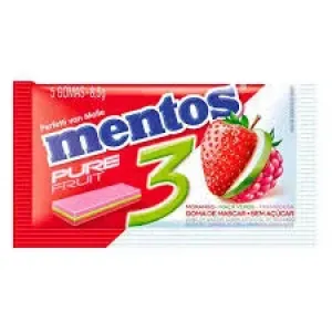 GOMA DE MASCAR MENTOS PURE FRUIT 8.5G C/5