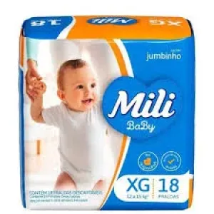 FRALDA MILI ULTRA SECA JUMBINHO XG C/18