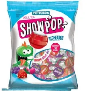 PIRULITO BOLA PIETROBON SHOWPOP RECHEADO 200G