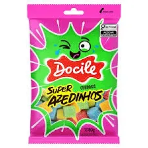 BALA CUBINHOS DOCILE SUPER AZEDINHOS 80GR