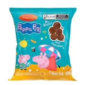 MINI BISCOITO SANTA EDWIGES PEPPA PIG SABOR CHOCOLATE 100GR