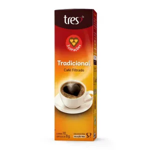 CAFE EM CAPSULA TRES CORACOES FILTRADO TRADICIONAL 75G