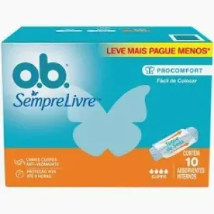 ABSORVENTE OB SEMPRE LIVRE SUPER C/10UN