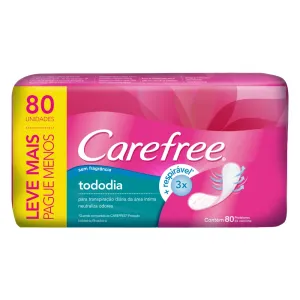 ABSORVENTE CAREFREE TODO DIA RESPIRAVEL C/80UND