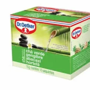 CHA DR OETKER CHA VERDE GENGIBRE ABACAXI HORTELA 15G C/10