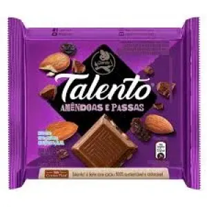 CHOCOLATE TALENTO AMENDOAS E PASSAS 85GR