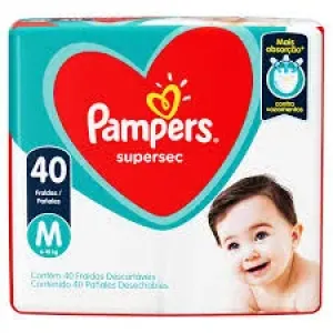 FRALDA PAMPERS SUPERSEQUINHA M C/40