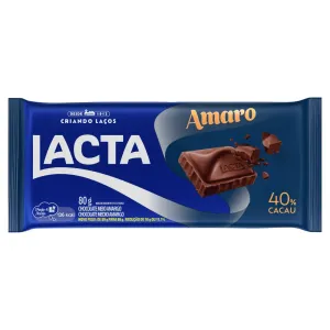 BARRA DE CHOCOLATE LACTA AMARO 80GR