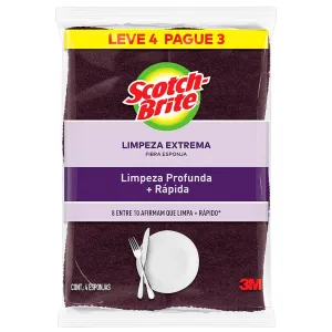 ESPONJA SCOTCH BRITE LIMPEZA EXTREMA LEVE4 PAGUE3