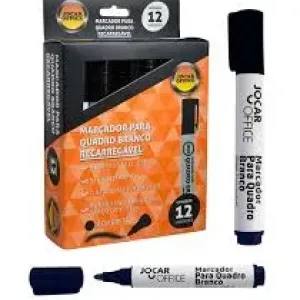 MARCADOR P/ QUADRO BRANCO JOCAR OFFICE PRETO RECARREGAVEL