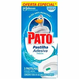 PASTILHA ADESIVA PATO FRESH C/3 PASTILHAS