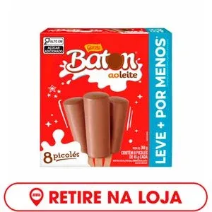KTI PICOLE BATON GAROTO AO LEITE  MULTIPACK C/8 360GR