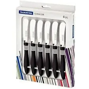 COLHER CHA TRAMONTINA INOX IPANEMA PRETA