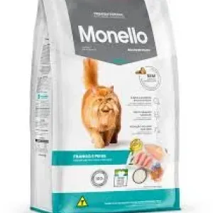 RACAO MONELLO GATOS BOLAS DE PELO FRANGO E PEIXE 1KG