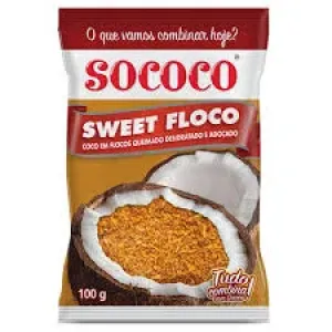 COCO RALADO SOCOCO SWEET FLOCO QUEIMADO 100G