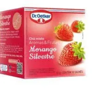CHA DR OETKER AROMAS E FRUTAS MORANGO SILVESTRE 10G C/10