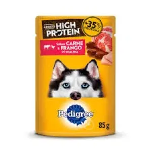 RACAO CAES PEDIGREE SACHE CARNE E FRANGO AO MOLHO 85G