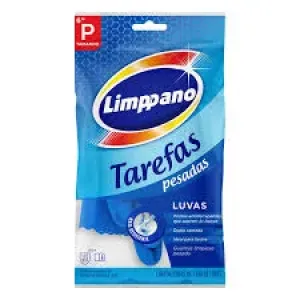 LUVA DE LATEX LIMPPANO TAREFAS PESADAS AZUL P