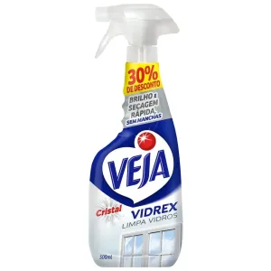 LIMPA VIDROS VEJA VIDREX CRISTAL C/PULVERIZADOR 500ML 30%DESC