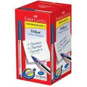 CANETA FABER CASTELL TRILUX 032 MEDIUM AZUL