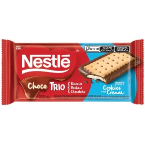BARRA DE CHOCOLATE NESTLE CHOCO TRIO AO LEITE 90GR