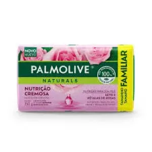 SABONETE PALMOLIVE NUTRICAO CREMOSA LEITE E PETALAS DE ROSAS 150G