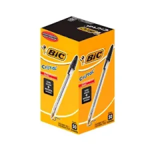 CANETA BIC CRISTAL PRETA C/50