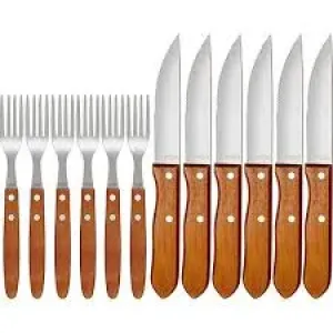 CONJUNTO DE CHURRASCO MOR GARFO E FACA 12PC
