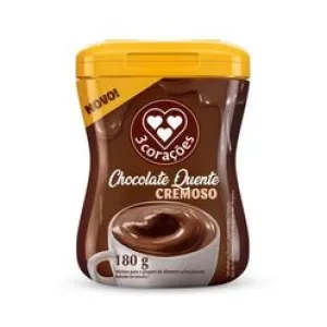 CHOCOLATE QUENTE TRES CORACAO CREMOSO 180GR