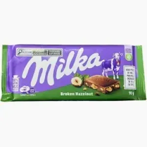 BARRA DE CHOCOLATE MILKA HAZELNUT 90GR