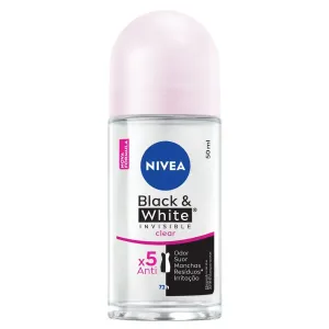 DESODORANTE NIVEA ROLLO ON CLEAR INVISIBLE BLACK E WHITE 50ML